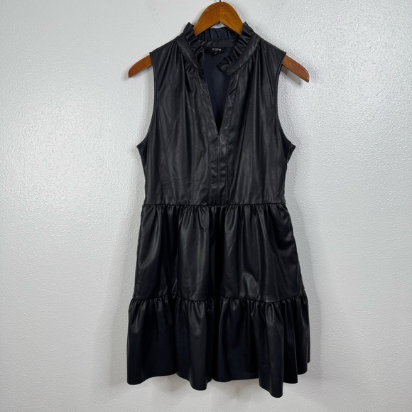 Fate Dresses & Skirts - Fate Black Faux Leather Mini Dress Size Medium